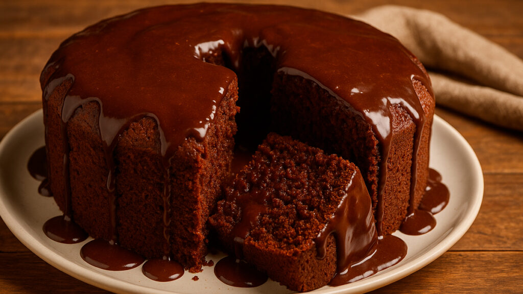 Bolo de chocolate molhadinho